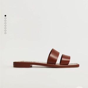 MANGO brown leather sandals